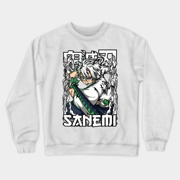 Sanemi Shinazugawa 03 The Tempestuous Wind Hashira Design Crewneck Sweatshirt by OtakuAnimePH